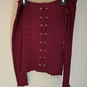 off the shoulder sweater